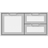 Hestan AGSDR42WH - 42 Inch Double Drawer and Storage Door Combination