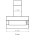 Zephyr Arc Collection AINM80ASX - Front Dimensions