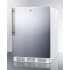 AccuCold CT66LWBISSHV - 24 Inch Built-In Compact Refrigerator Stainless Steel Door &amp; Fully Finished White Cabinet