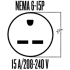 Amana PTC093J25AXXX - NEMA 6-15 / 15A /208-240V