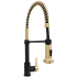 ZLINE APLKFZMBCB - Pull Down Spring Single Handle Kitchen Faucet in Matte Black and Champagne Bronze