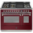 Steel Cucine Ascot Series AQY12SF4TMBRC - 48 Inch Freestanding Dual Fuel Range
