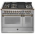 Steel Cucine Ascot Series AQY12SF4TMSSB - 48 Inch Freestanding Dual Fuel Range