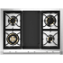 Steel Cucine Ascot Series AQY9S4TANC - 36 Inch Freestanding Dual Fuel Range 4 Burners + Dual Frytop