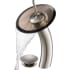 Kraus Vessel Mixer Series KGW1700PU10SNBRCL - Waterfall Bathroom Faucet with Clear Brown Glass Disk and Pop-Up Drain in Satin Nickel