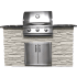 Tru Islands B25011201LP - Image Shown is for Stacked Stone White with Indian Black Countertop (Built-In Grill is Not Included)
