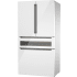 Bosch 800 Series B36CL81ENW - 36 Inch Freestanding French Door Smart Refrigerator in Angled View