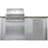 Haven Outdoor HART72TRASHBB - Haven Outdoor™ 72" Harbor Gray Outdoor Kitchen Island