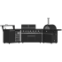 Forno FODKT2551BLK - 145 Inch Freestanding Bbq Grill with 87,600 BTU BBQ Stainless-Steel Burners