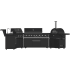 Forno FODKT2568BLK - 176 Inch Freestanding Bbq Grill with 99,600 BTU BBQ Stainless-Steel Burners