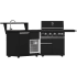 Forno FODKT2582BLK - 90 Inch Gas Grill with 62,600 BTU BBQ Stainless-Steel Burners