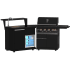 Forno FODKT2582BLK - 90 Inch Gas Grill with 62,600 BTU BBQ Stainless-Steel Burners