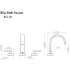 ZLINE BLSBFCB - Bliss Double Handle Bath Faucet Dimension