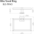 ZLINE BLSTRNGMB - Towel Ring in Matte Black Dimension
