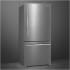 Smeg BM30URXI - 30 Inch Freestanding Bottom Mount Refrigerator in Angled View