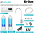 Kraus FS1000FF100CH - 2-Stage Under-Sink Filtration System with Single Handle Drinking Water Filter Faucet in Chrome Kit Included