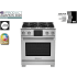 BlueStar Dual Fuel Series BSDF304BLCPLT - 30 Inch Freestanding Dual Fuel Range with 4 Sealed Burners in Front View