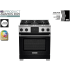BlueStar Dual Fuel Series BSDF304BLCPLT - 30 Inch Freestanding Dual Fuel Range with 4 Sealed Burners in Front View