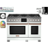 BlueStar Dual Fuel Series BSDF488BLCPLT - 48 Inch Freestanding Dual Fuel Range with 8 Sealed Burners in Front View