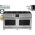 BlueStar Dual Fuel Series BSDF6010BLCPLT - Dual Fuel Series 60 Inch Freestanding Dual Fuel Range with 10 Sealed Burners in Front View