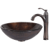 Kraus Copper Series CGV58012MM1005ORB - Copper Illusion Glass Sink with Riviera Faucet