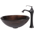 Kraus Ventus Series CGV58012MM15000ORB - Copper Illusion Glass Sink with Ventus Faucet