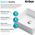 Kraus Ceramic Series CKCV1201200CH - Sink Features
