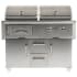 Coyote C1HY50LP - 50" Coyote Built-in Hybrid Charcoal &amp; Gas Grill (shown with optional cart; sold separately)
