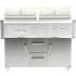 Coyote C3HY50CT - 50 Inch Freestanding Stainless Steel Cart with 2 Fold-Down Storage Shelves
