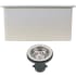 Nantucket Sinks Cape Collection CAPE189 - 9 Inch Single Bowl Dualmount Fireclay Bar/Prep Sink Drain Strainer