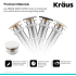 Kraus Viva Series PU20GWH - Pop-Up Drain with Porcelain Ceramic Top Features
