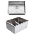 Cameo CDSS23 - 23 Inch Single Bowl Undermount Stainless Steel Sink with 18 Gauge
