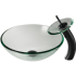 Kraus Single Tone Series CGV10112MM10ORB - 17 Inch Clear Glass Vessel Sink Combination