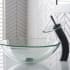 Kraus Single Tone Series CGV10112MM10ORB - 17 Inch Clear Glass Vessel Sink Combination