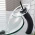 Kraus Single Tone Series CGV10112MM10ORB - 17 Inch Clear Glass Vessel Sink Combination