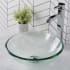 Kraus Single Tone Series CGV1011412MM1007CH - KRAUS 14-inch Clear Glass Bathroom Vessel Sink