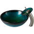 Kraus CGV39119MM10SN - Green Glass Bathroom Vessel Sink
