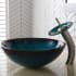 Kraus CGV39119MM10SN - Green Glass Bathroom Vessel Sink