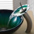 Kraus CGV39119MM10SN - Green Glass Bathroom Vessel Sink
