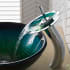 Kraus Nature Series CGV39119MM10CH - Green Glass Bathroom Sink