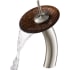 Kraus Nature Series CGV39819MM10SN - Waterfall Faucet and Pop-Up Drain in Satin Nickel
