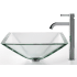 Kraus Square Clear Single Tone Series CGVS90119MM1007CH - Kraus Sink