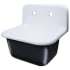Nantucket Sinks Anchor Collection CI2218FBSET - 22 Inch Cast Iron Wall Mount Laundry Kitchen Sink