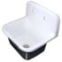 Nantucket Sinks Anchor Collection CI2218FBSET - 22 Inch Cast Iron Wall Mount Laundry Kitchen Sink
