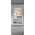 Sub-Zero Classic Series CL3050UGSTL - 30-inch Classic Over-and-Under Refrigerator/Freezer with Glass Door