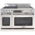 Capital Grand Chef COB484GGN - 48 Inch Grand Chef Freestanding Dual Fuel Range with 4 Open Burners + 24&amp;quot; Thermo-Griddle™
