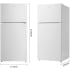 Midea MRT14D2BWW - 28 Inch Freestanding Top Freezer Refrigerator