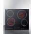 Summit CR4B23T5B - Cooktop On in Black