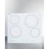 Summit CR4B23T6W - Cooktop On in White