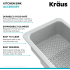 Kraus CSE1LG - Expandable Colander for Kitchen Sink / Over the Sink Colander for Rinsing and Drying Fits Most Sinks, Light Grey